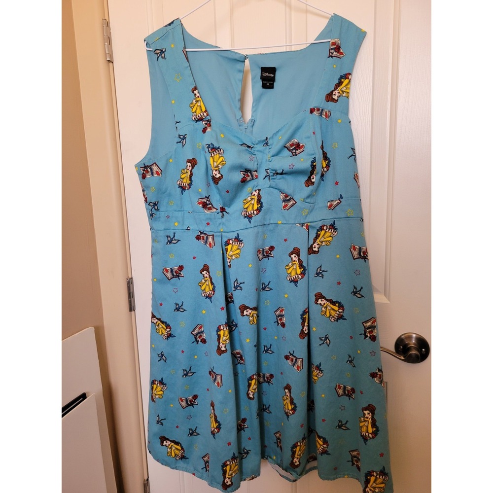 Disney Womens dress Belle from Beauty and the Beast Size 20 sleeveless V Neck Bl